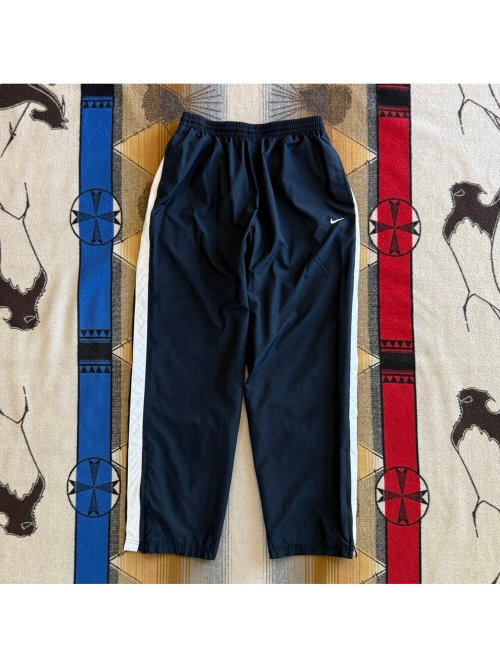 Vintage Y2K Men’s Nike Swishy Sweatpants Size Large Black Gym Workout Lift